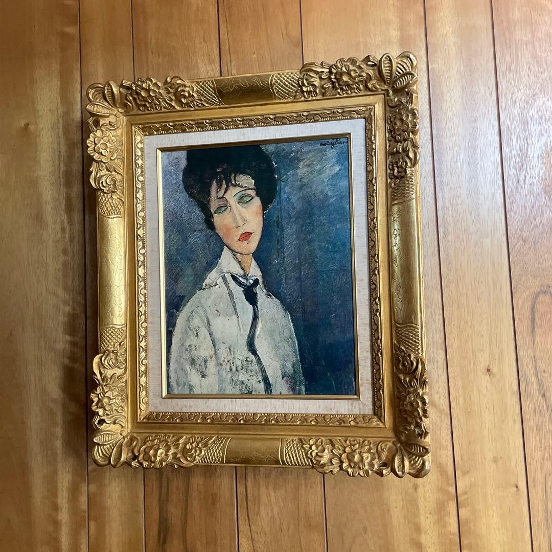 モディリアーニ 黒いネクタイの女」複製画 - メルカリ