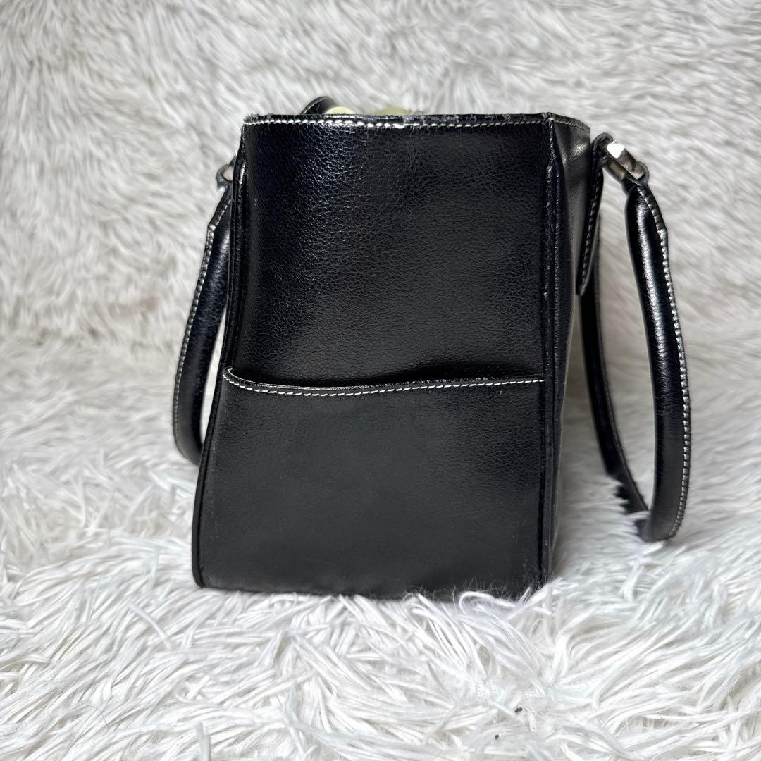 皇室御用達✨ハマノ 濱野 バッグインバック付き ハンドバッグ 牛革