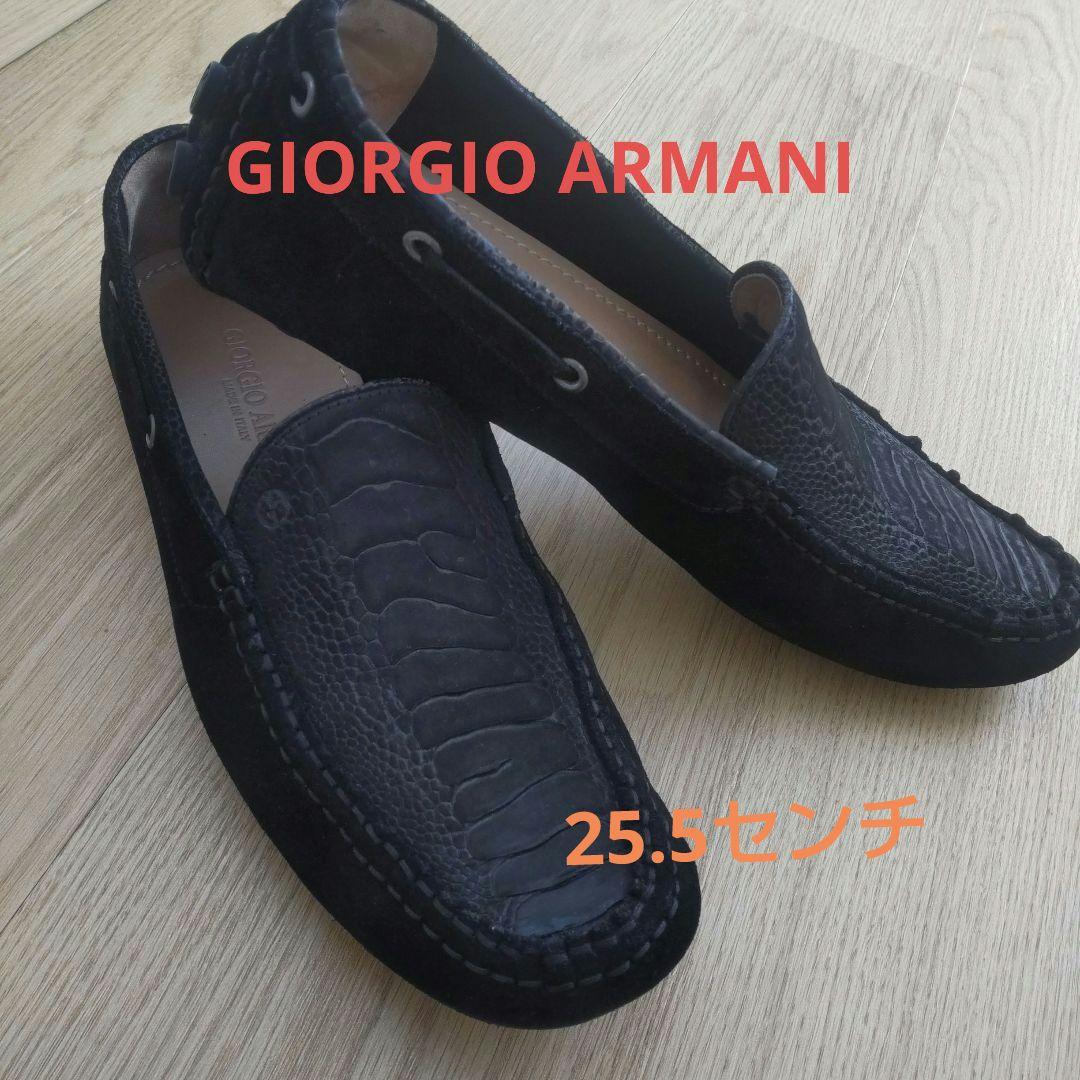 GIORGIO ARMANI (ジョルジオアルマーニ) ドライビングシューズ 黒 GM002316AF20410UC001_1.jpg