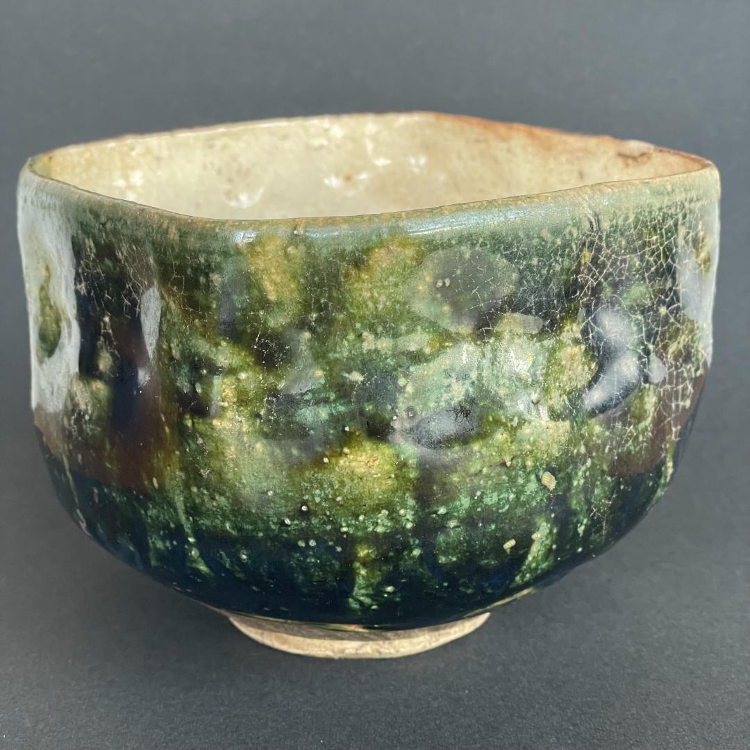 希少 織部 抹茶 茶碗 骨董 四角 角形 へうげもの 茶道具 古織部 - メルカリ
