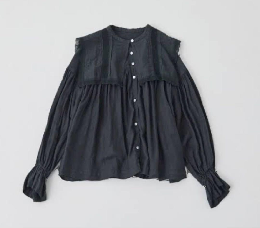 ネストローブ＊リネン天然染スクエアカラーブラウス