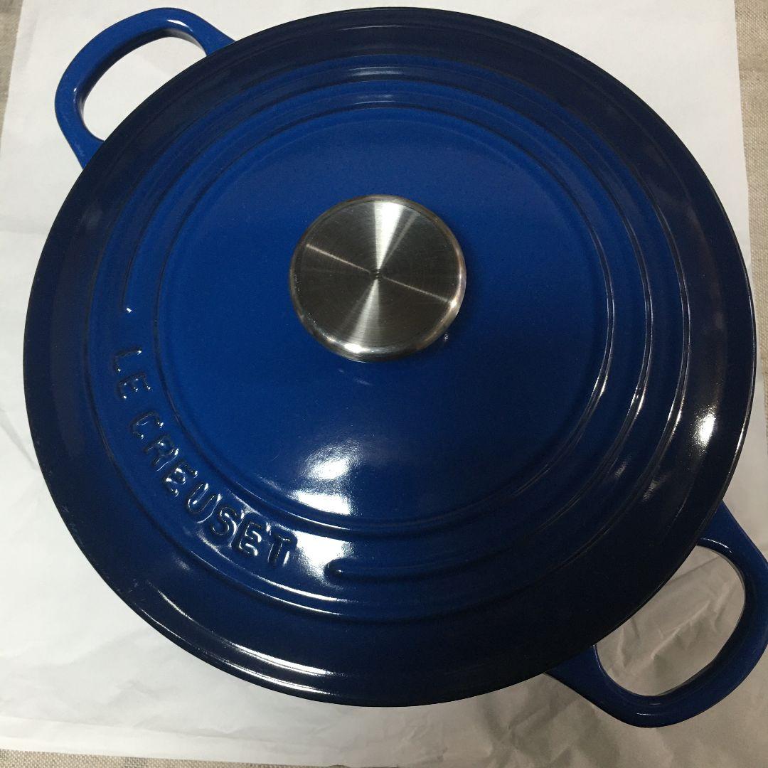 LE CREUSET 両手鍋 22cm ブルー Amazon | ル・クルーゼ ルクルーゼ Le Creuset 両手鍋 シグニチャー