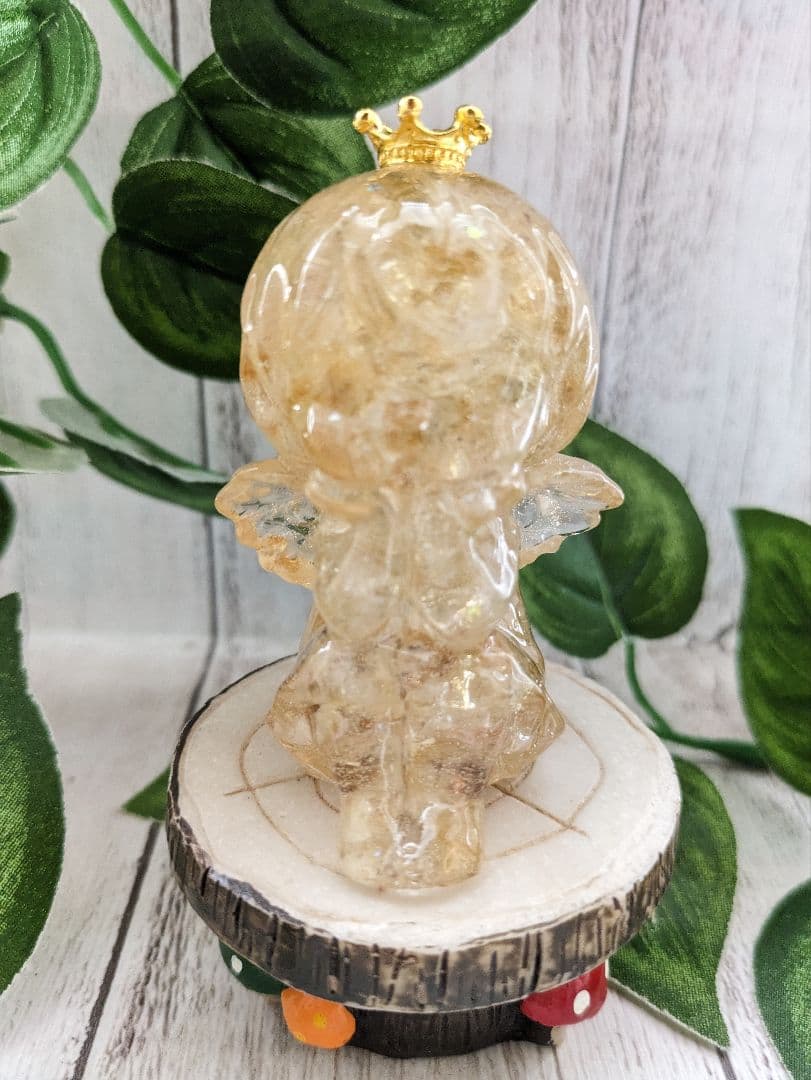 【なおりん】シトリンの天使ちゃん形オルゴナイト☆他４点