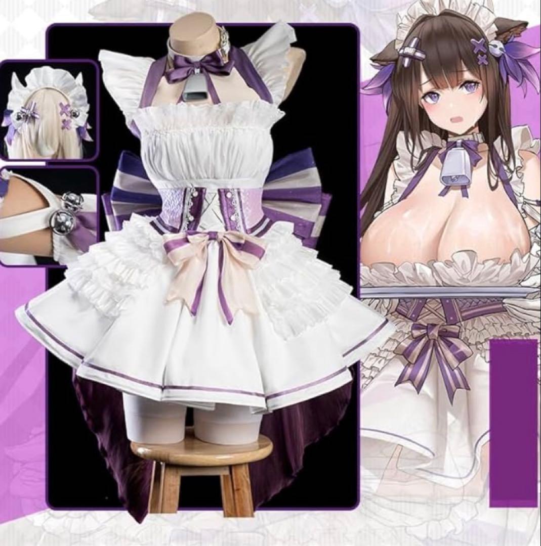 Uwowo 樫野 アズールレーン 高品質 コスプレ フルセット ウィッグ