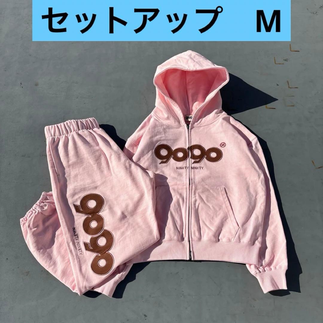 9090 OG Logo Assort Zip Hoodie pant pink - メルカリ