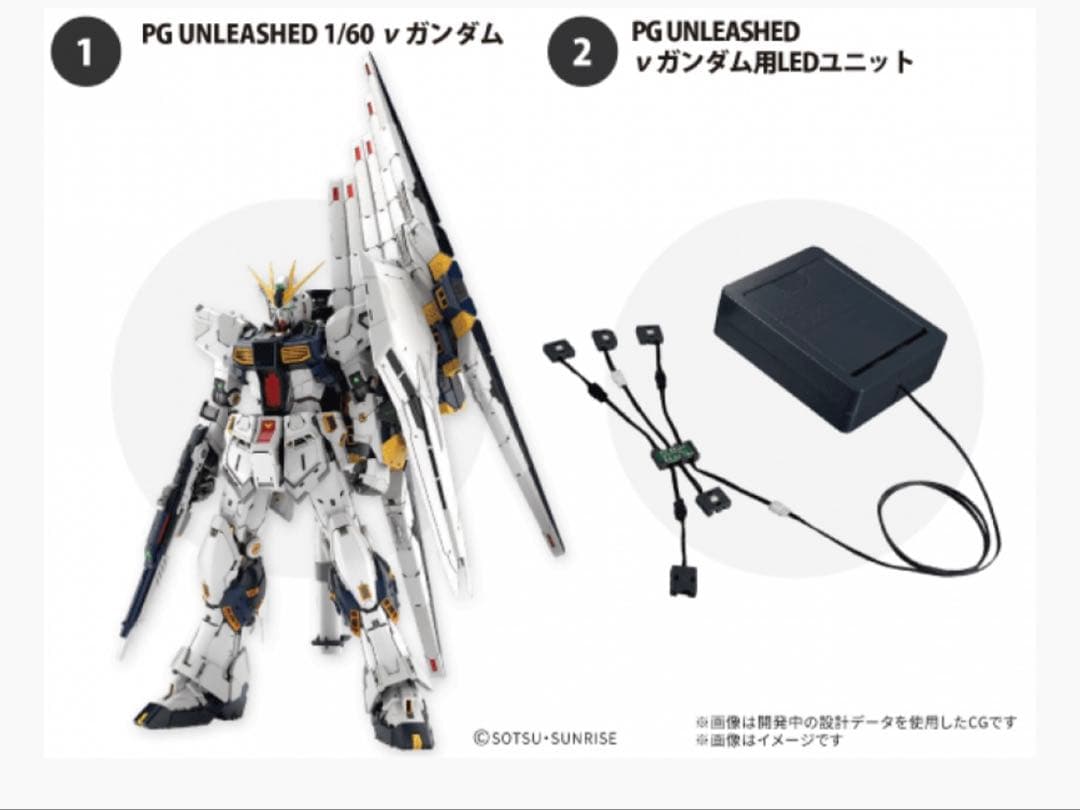 PG UNLEASHED 1/60 νガンダムセット PG ν Gundam / Nu Gundam Unleashed 1/60 – GUNNZO