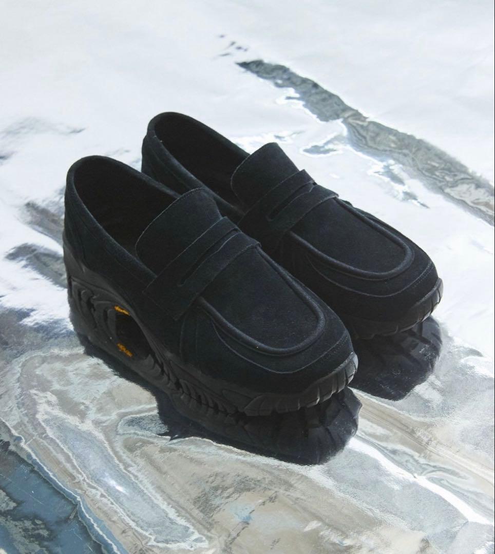 VIBRAM×OPENING ACT リアルレザースウェードローファースニーカー