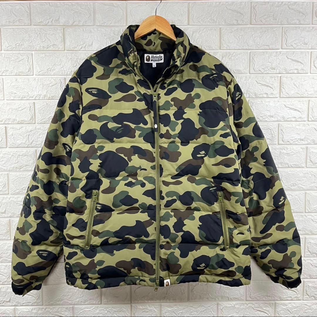 A BATHING APE】1st BAPE camo ダウンジャケット XL