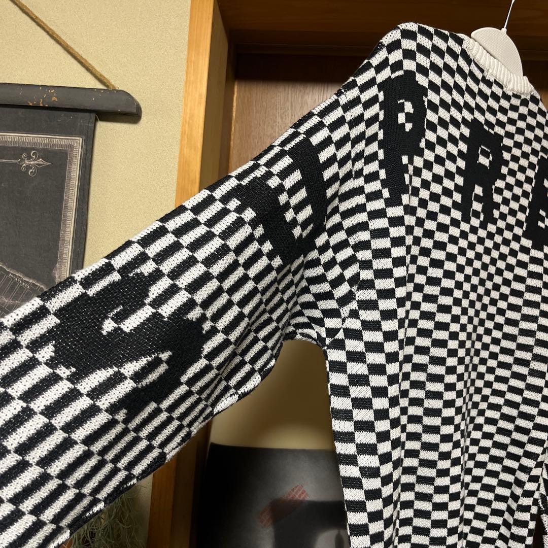 Supreme チェック柄 クルーネック セーター XL - メルカリ