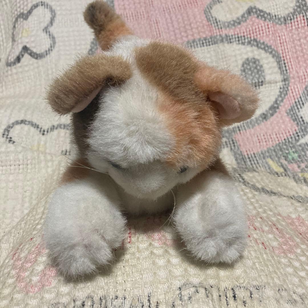 平成レトロ 1993 バンダイ×セキグチ製 鳴く 三毛猫 ぬいぐるみ 中古品