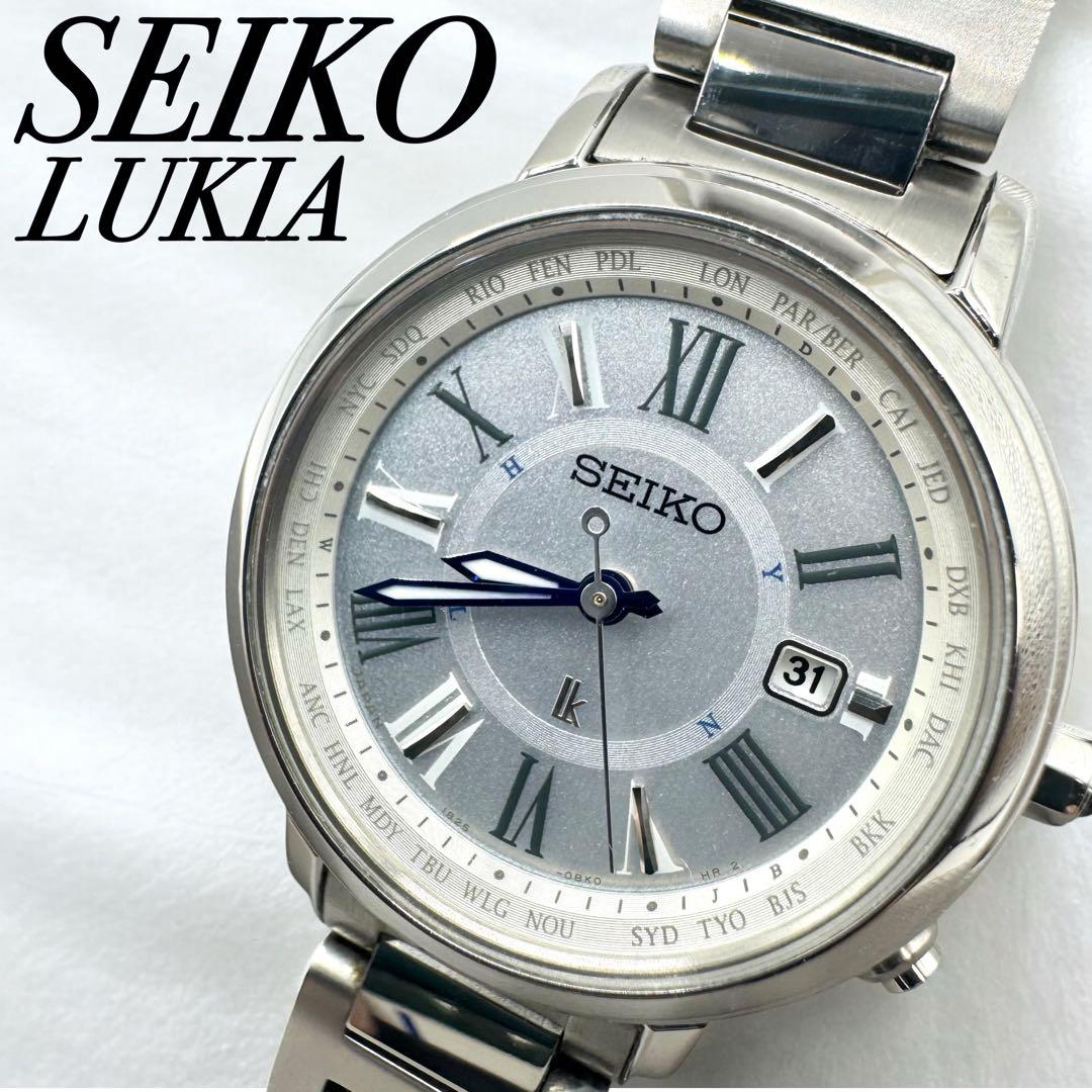 【美品】SEIKO LUKIA SSQV025 電波ソーラー チタン レディース SEIKO（セイコー） 腕時計 ルキア ソーラー電波 サファイアガラス