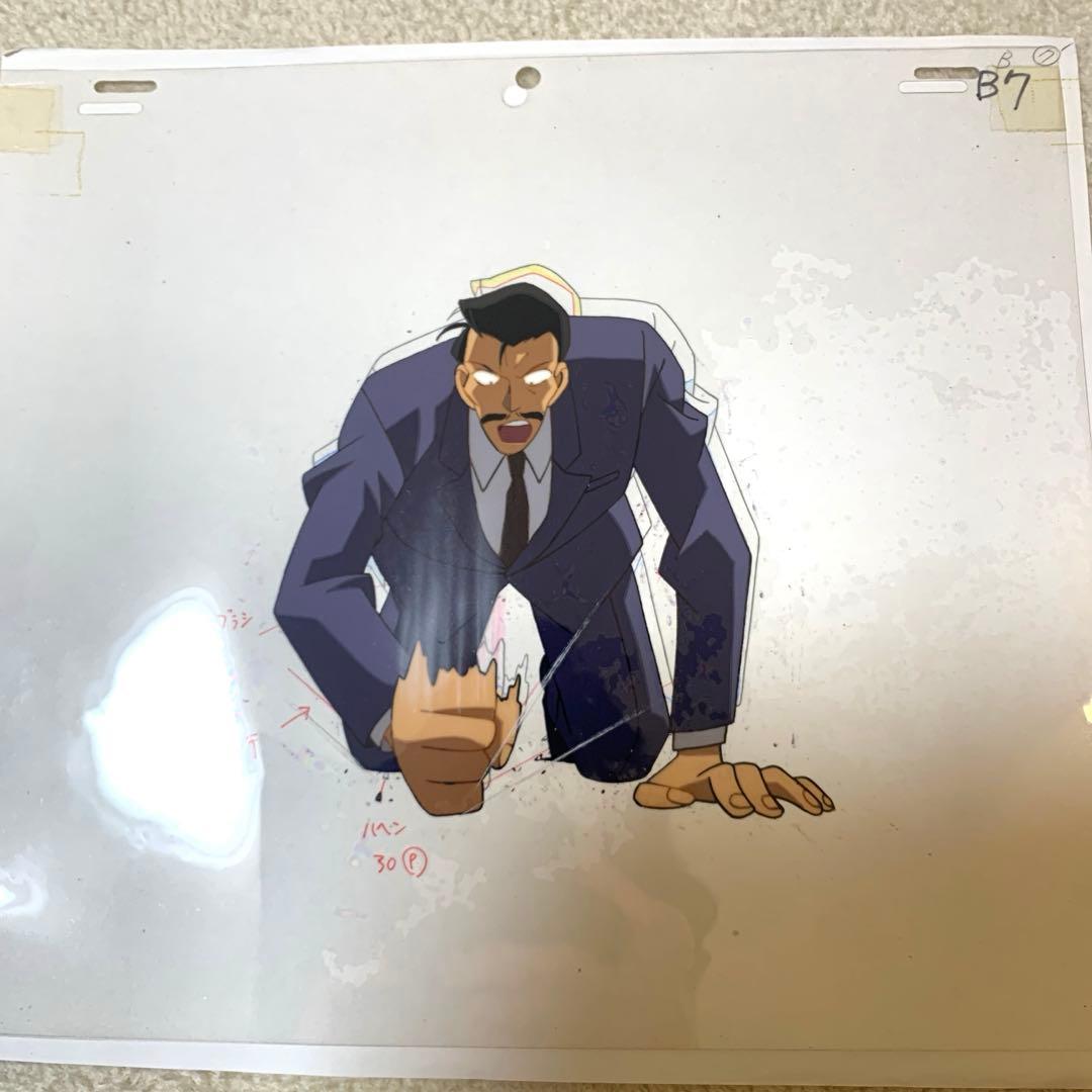 激レア資料】名探偵コナン セル画 2枚セット（毛利小五郎）制作指示
