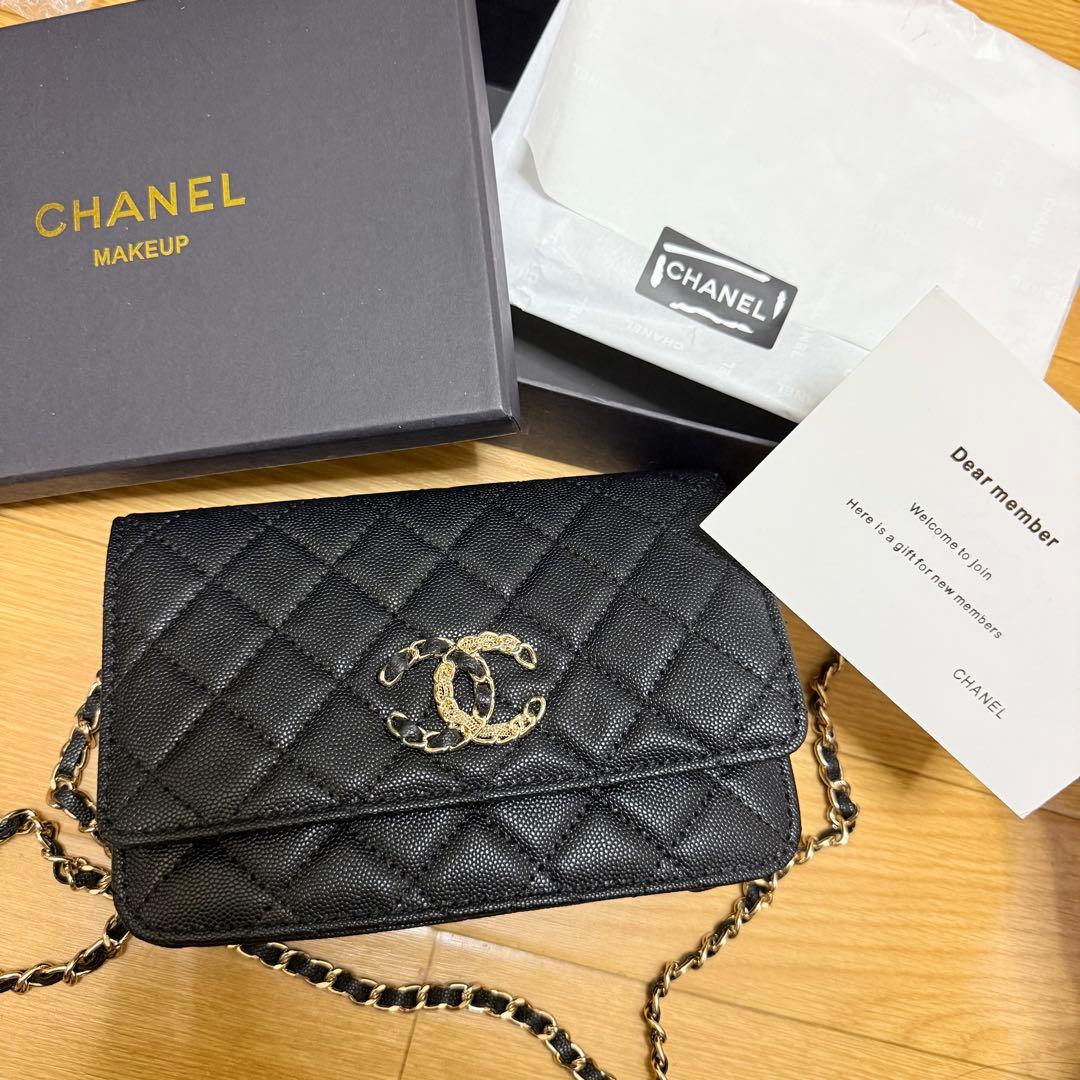 CHANEL MAKEUP ウォレットショルダーバッグ ブラック - メルカリ