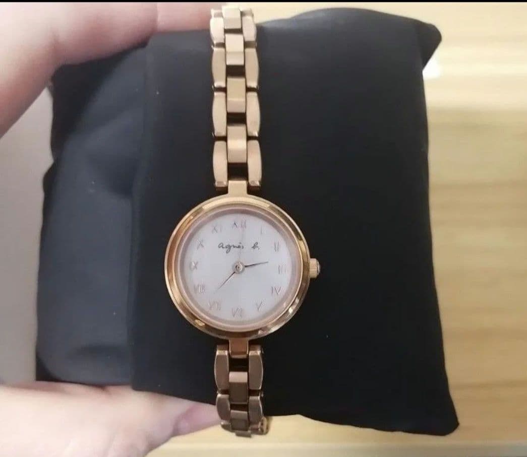 数回使用 agnes b. marcello ソーラータイプ ピンクゴールド agnes b.（アニエスベー） gnes b/アニエスベー marcello!/マルチェロ