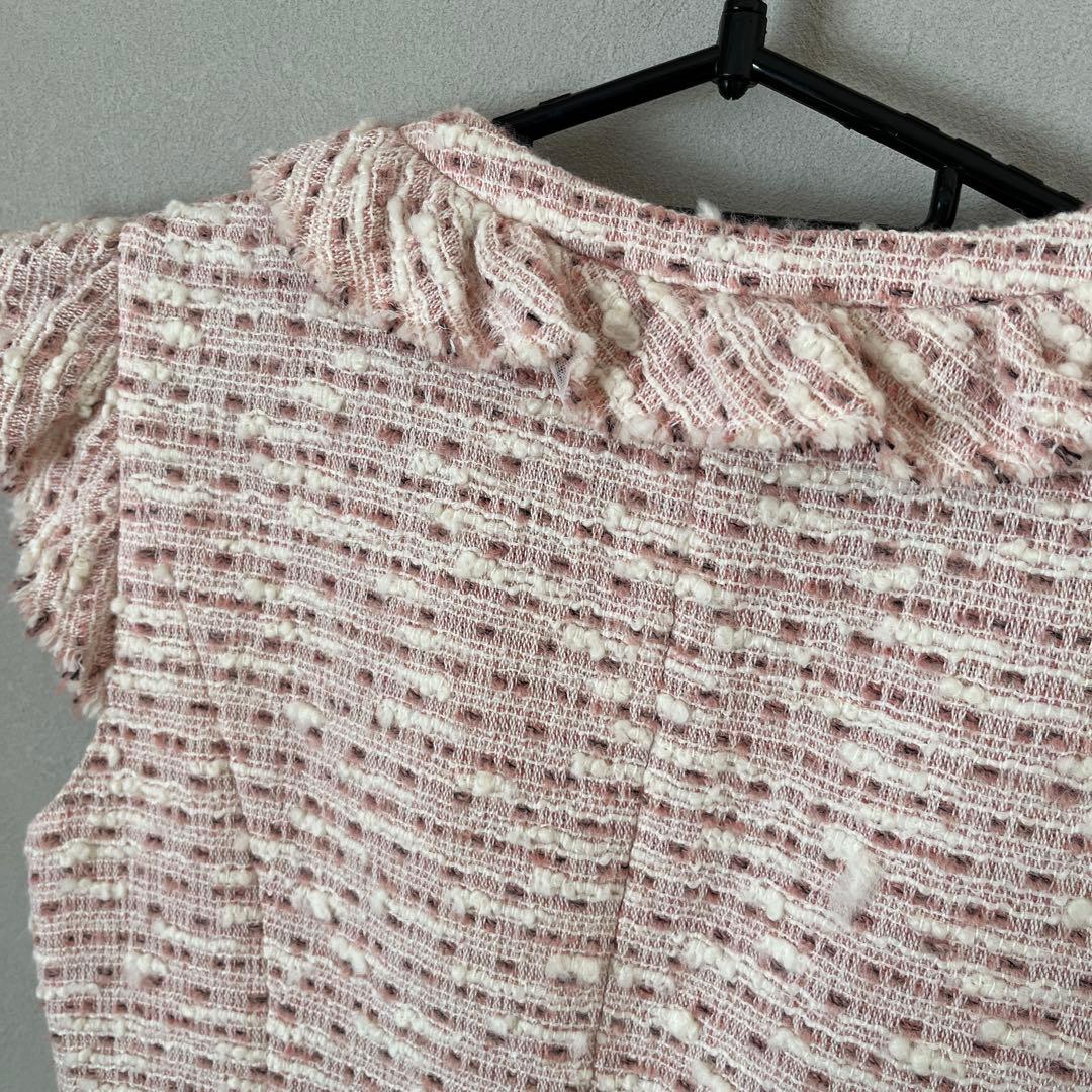 Rene ルネ ピンク ツイード ワンピース 34 - メルカリ