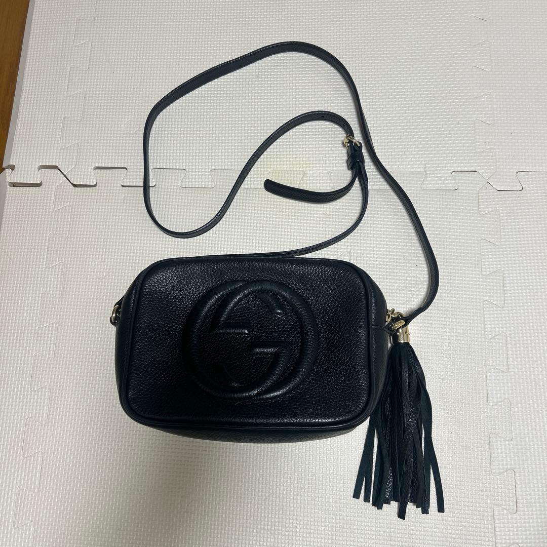 GUCCI グッチ ソーホー インターロッキング ショルダーバッグ ブラック GUCCI（グッチ） （未使用 展示品）グッチ ソーホー インター