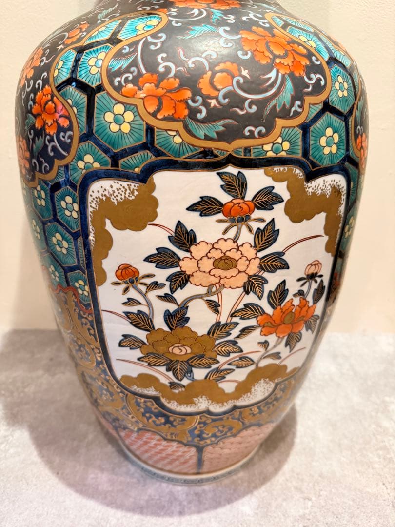 古伊万里 肥前雨影了兒 大型飾り花瓶 献上手古伊万里焼】花瓶