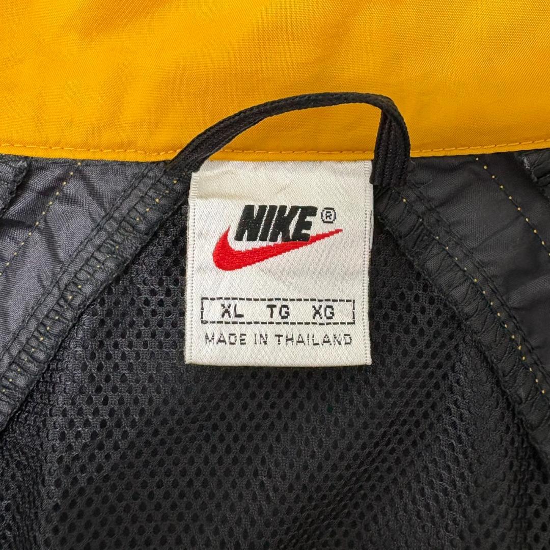 FU128《白タグ》ナイキ　ナイロンジャケット　刺繡スウッシュバッグロゴ