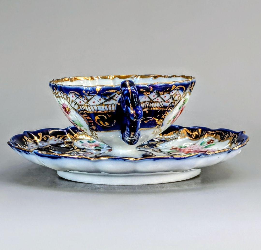 オールドニッポン デミタス 高台ペディスタル C&S 金彩 花文 - メルカリ