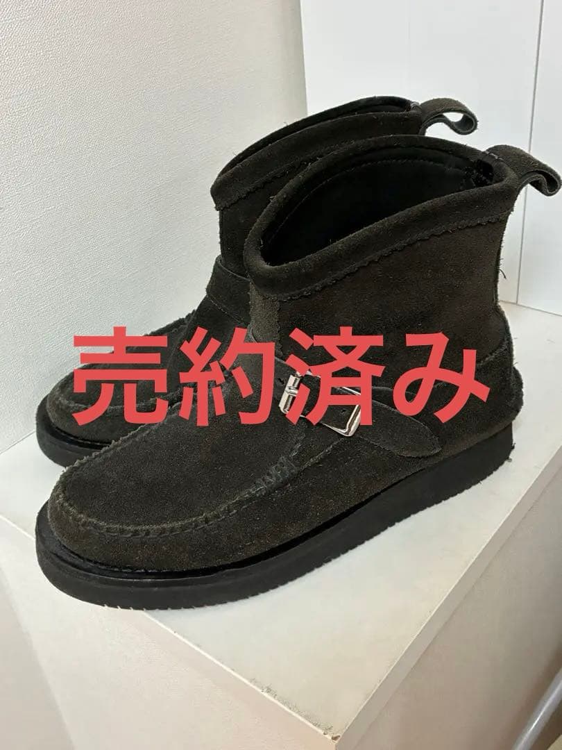 売約済！Yuketen ユケテン　バックル付きスエードブーツ　エンジニアブーツ 中古・古着通販】YUKETEN (ユケテン) ショートブーツ ブラウン サイズ