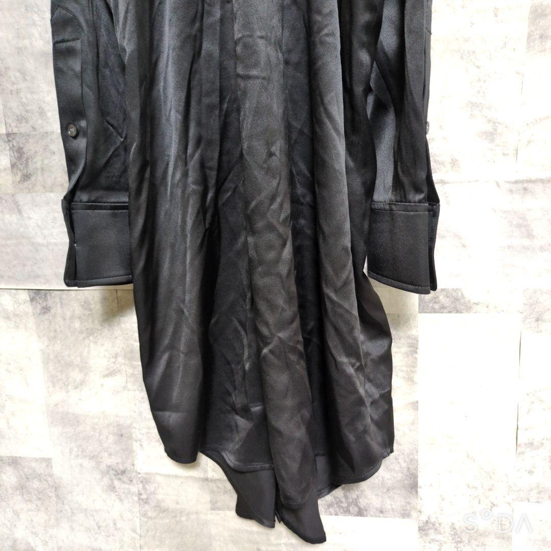 レア【アレキサンダーワン】シャツワンピース シルク オフショルダー