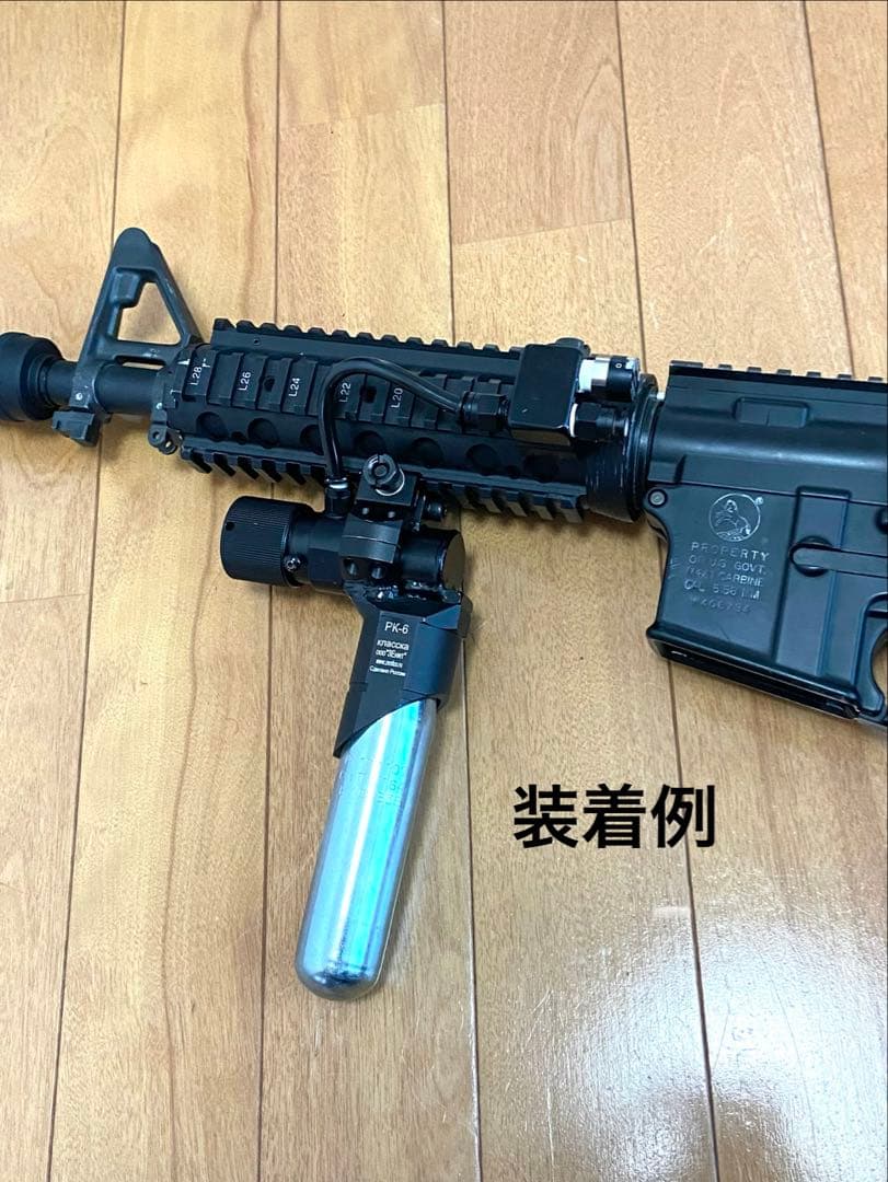 CO2レギュレータ フォアグリップタイプ 38g メーター付き外部ソース サンプロジェクト 簡易メーター付き グリーンガスレギュレーター SP