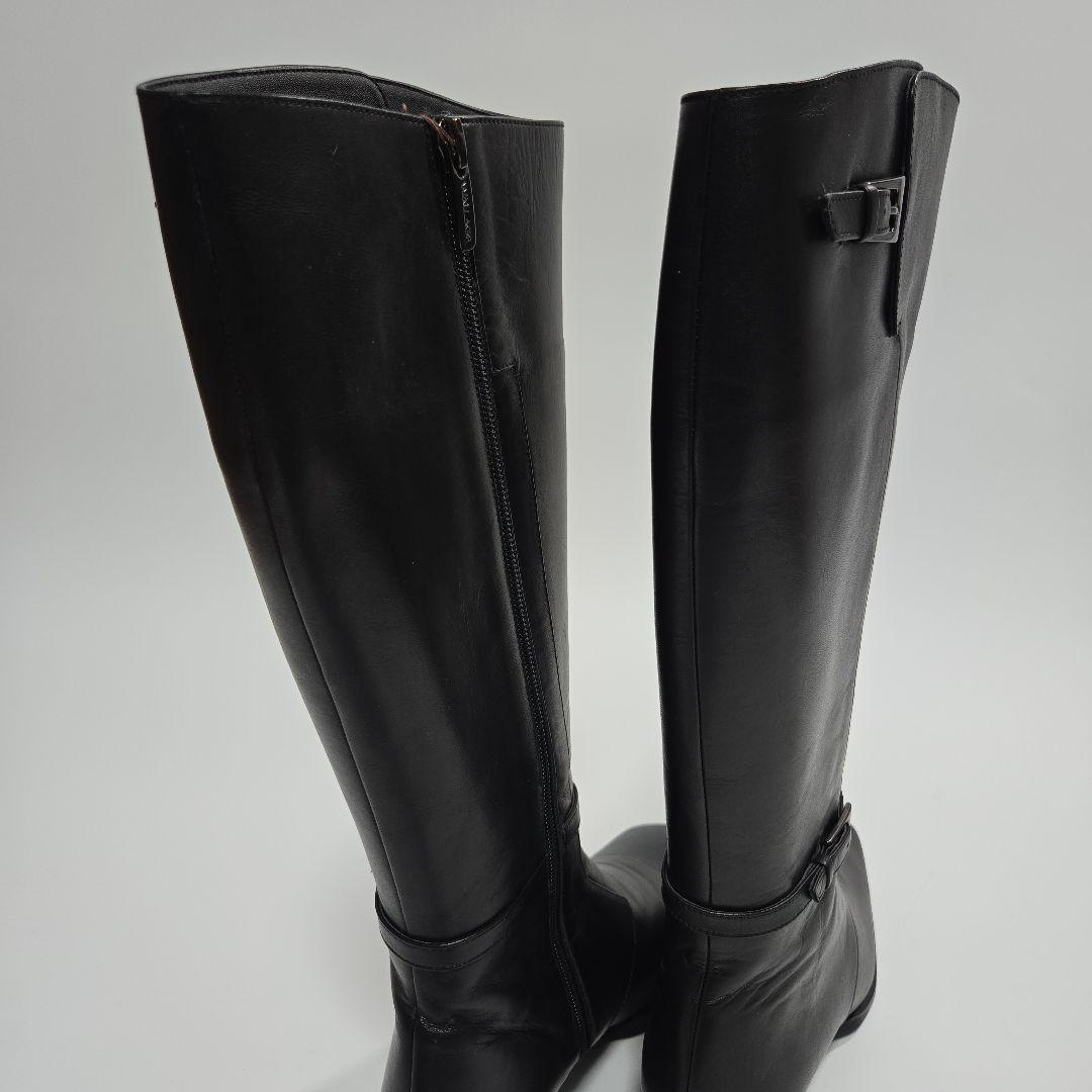 未使用 ASICS WALVAGE　サイドファスナー ロングブーツ 23.5cm