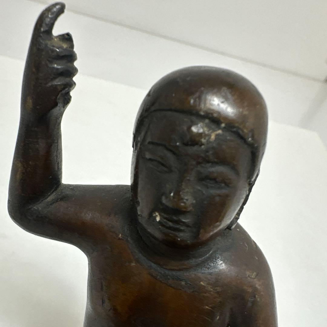 古銅 誕生仏 タカサ 重さ約357g/高さ約14.2cm 東R8-0224① - メルカリ