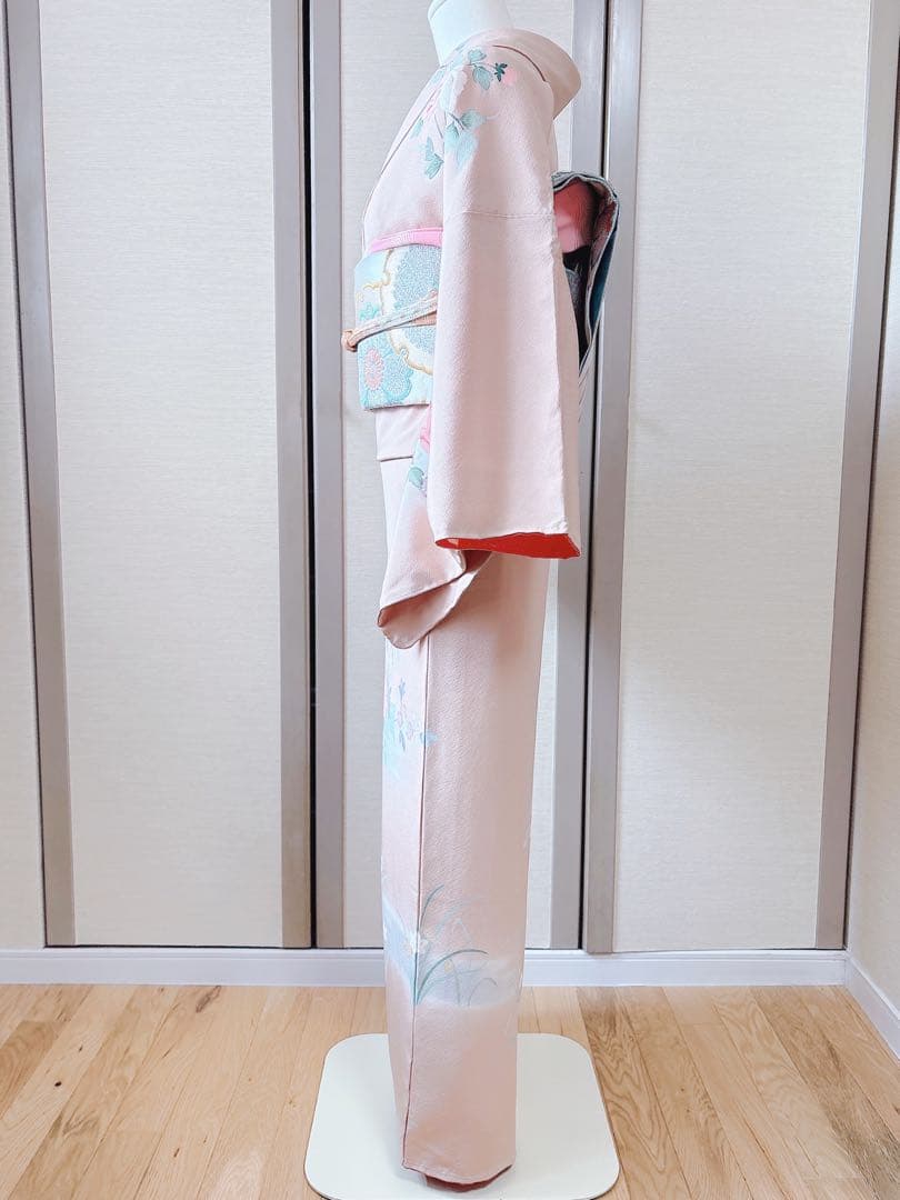 新品 訪問着 作家物 フルセット 裄66 加賀友禅 卒業式 入学式 M 伊達襟