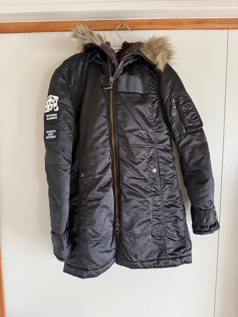 HYSTERIC GLAMOUR ブラックモッズコート 中古・古着通販】Hysteric Glamour (ヒステリックグラマー) ロゴ