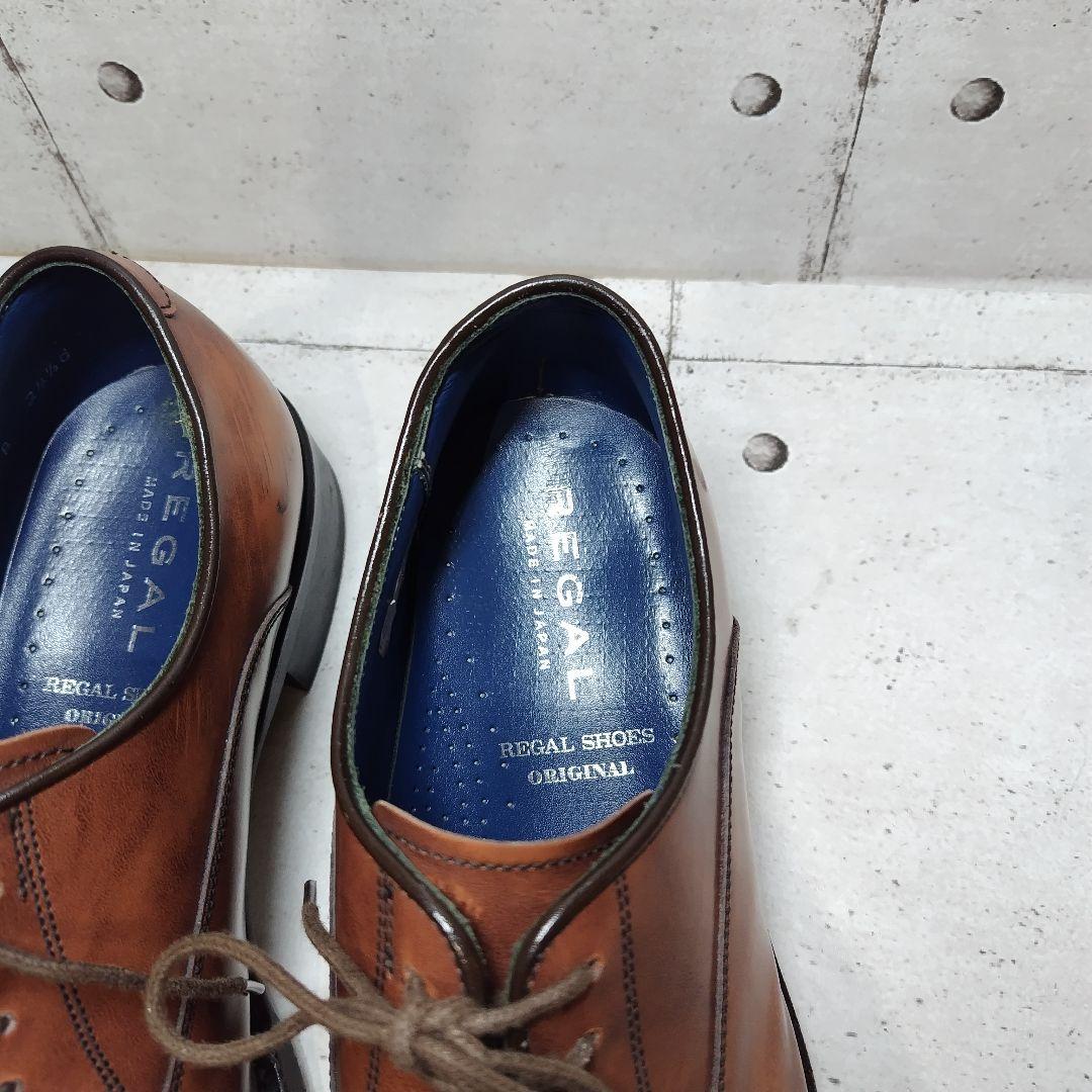 【美品】 リーガル REGAL W61 ストレートチップ 茶 24.5cm