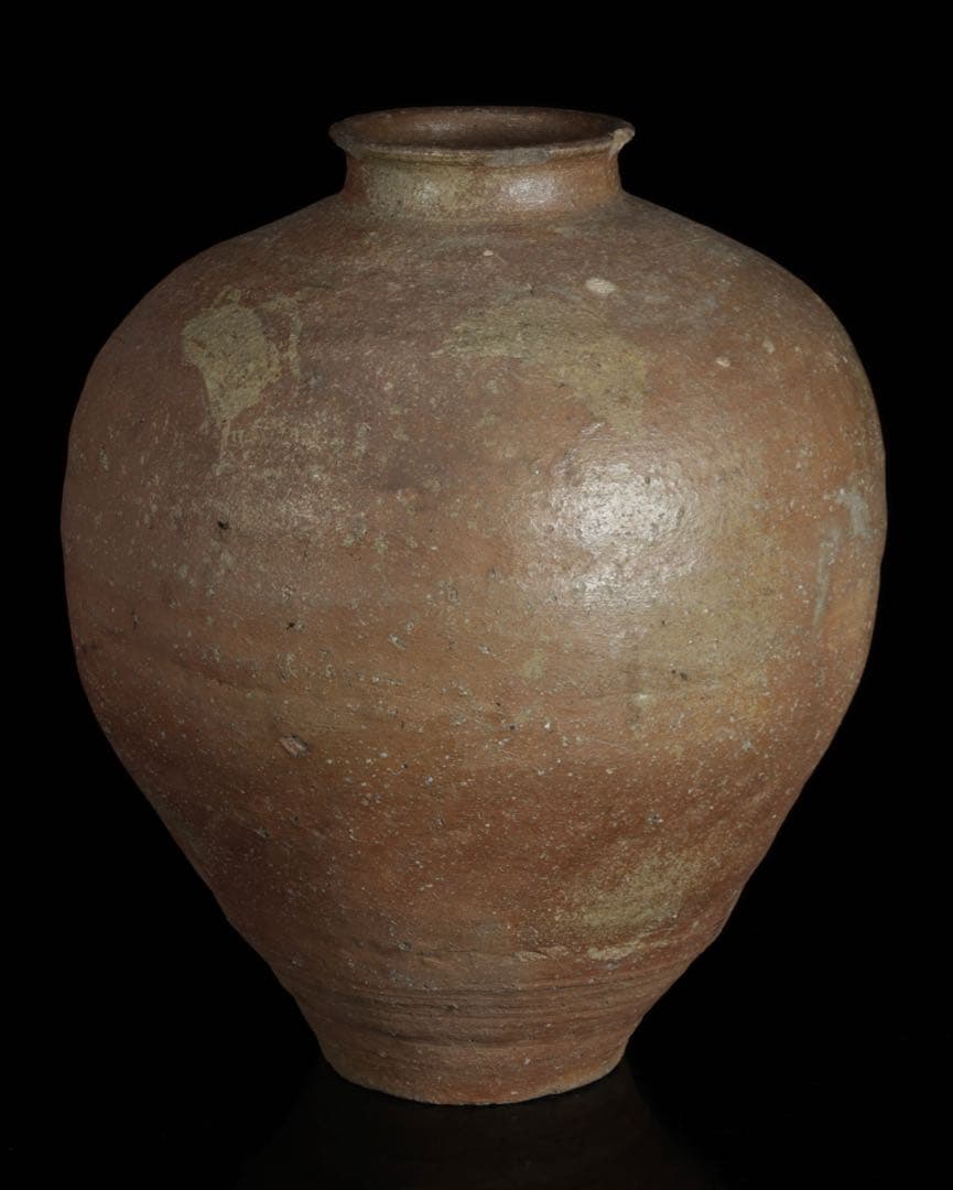 信楽焼 古信楽 大壺 高さ44.5cm 室町時代 古壷 古陶磁 古