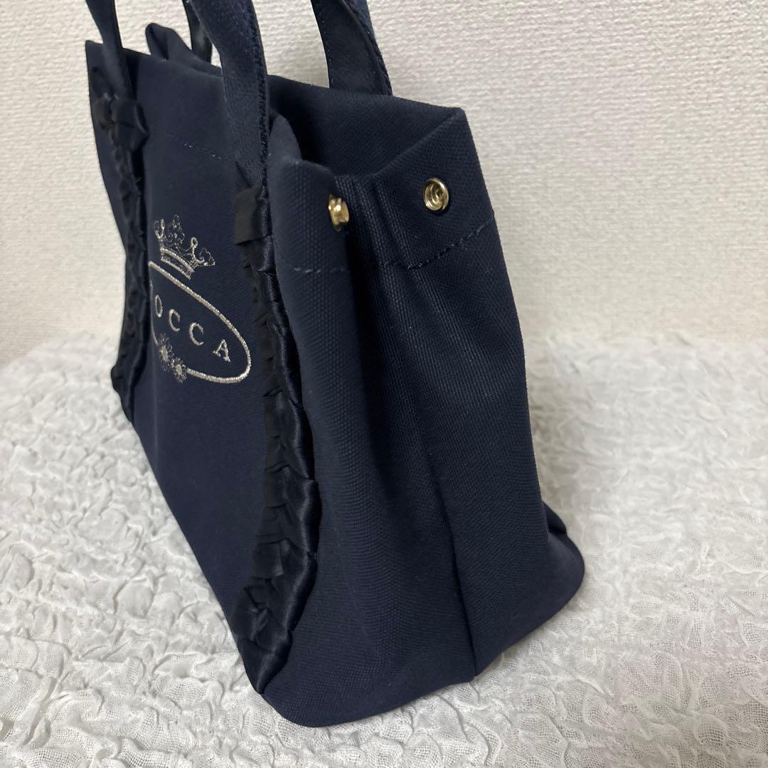 TOCCA トッカ トートバッグ ネイビー リボン - メルカリ