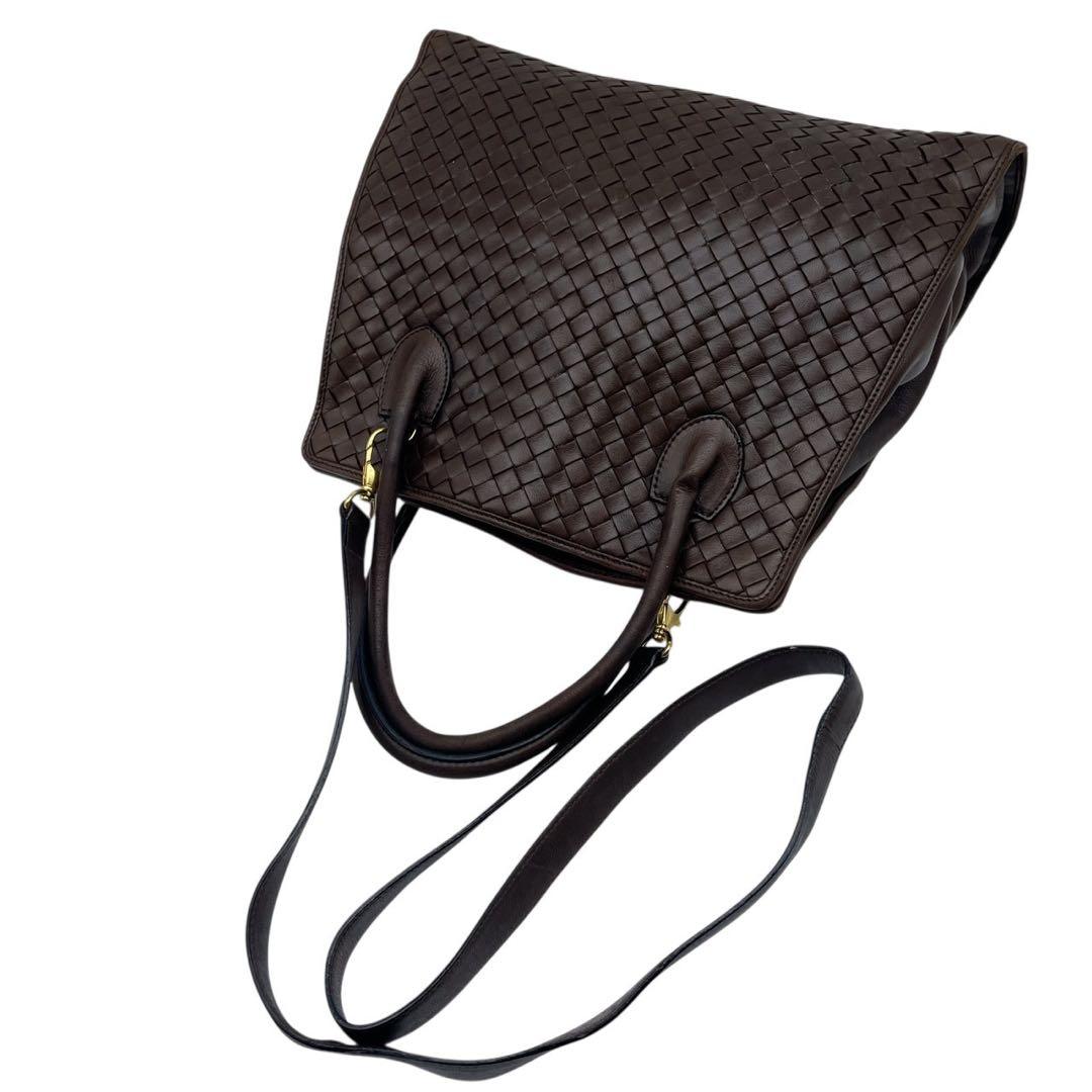 美品】ボッテガヴェネタ ハンドバッグ イントレチャート レザー 5691