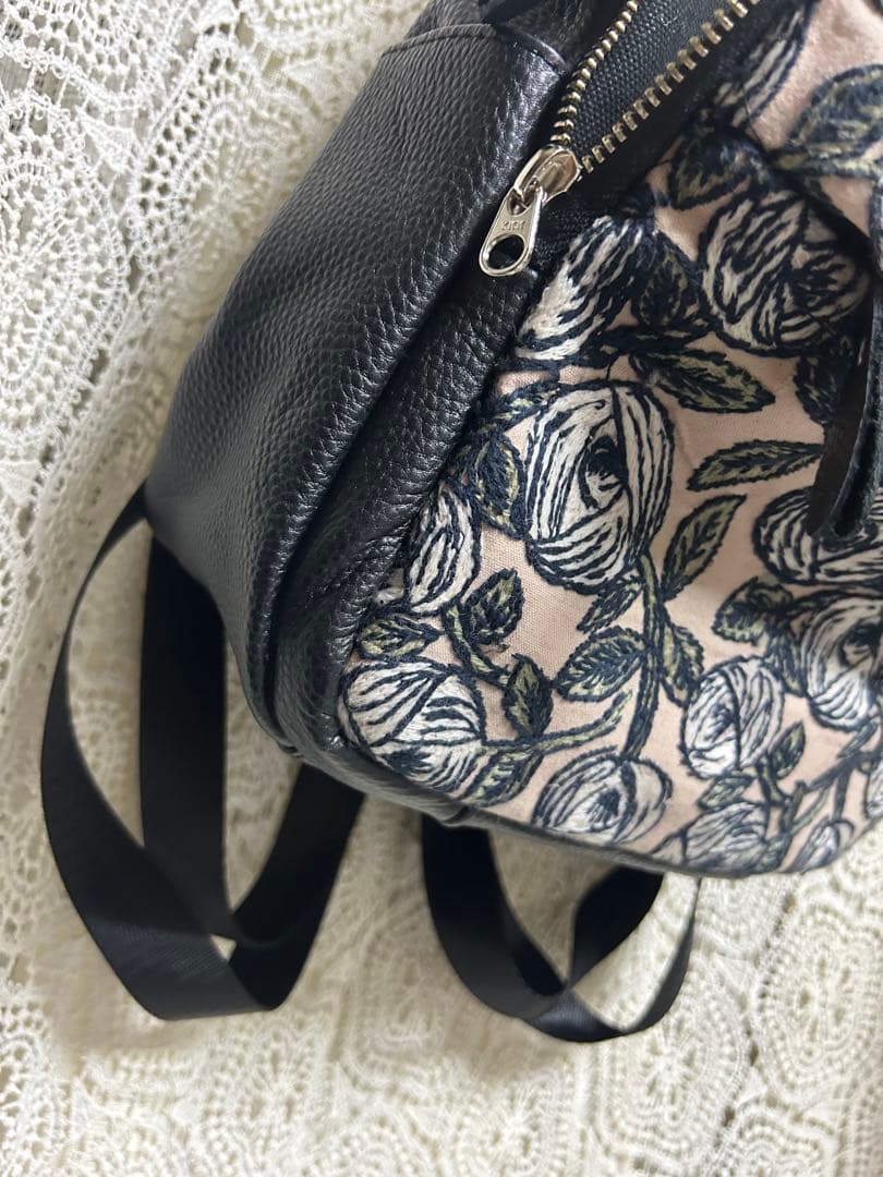 専用51010Bミナペルホネンハーフハンドメイド本革リュック rosy