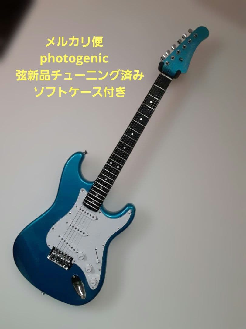 メルカリ便　photogenic フォトジェニック　現行タイプ　エレキギター 美品】PHOTOGENIC フォトジェニック エレキギター 赤 レッド ST - メルカリ
