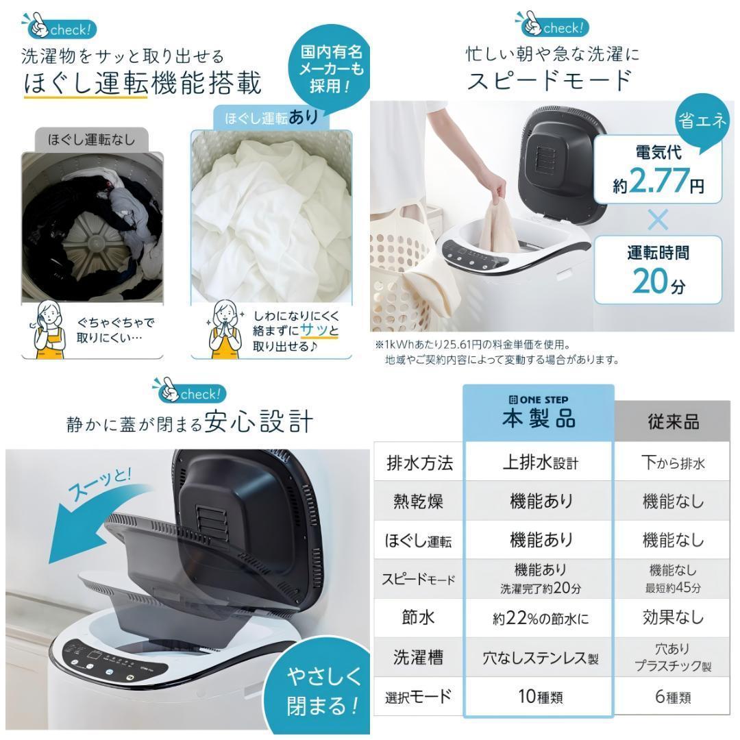 洗濯乾燥機 縦型 3.2kg 全自動 穴無しステンレス槽 ヒーター乾燥26