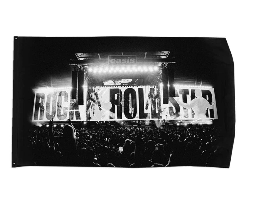 oasis Live25 フラッグ Rock 'N' Roll Star Rock N Roll Star Flag – Oasis Live '25