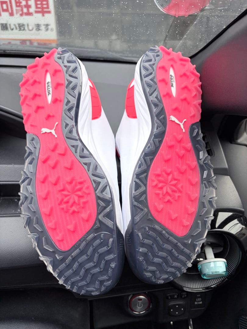 Puma ゴルフシューズ ホワイト/レッド 27.5cm