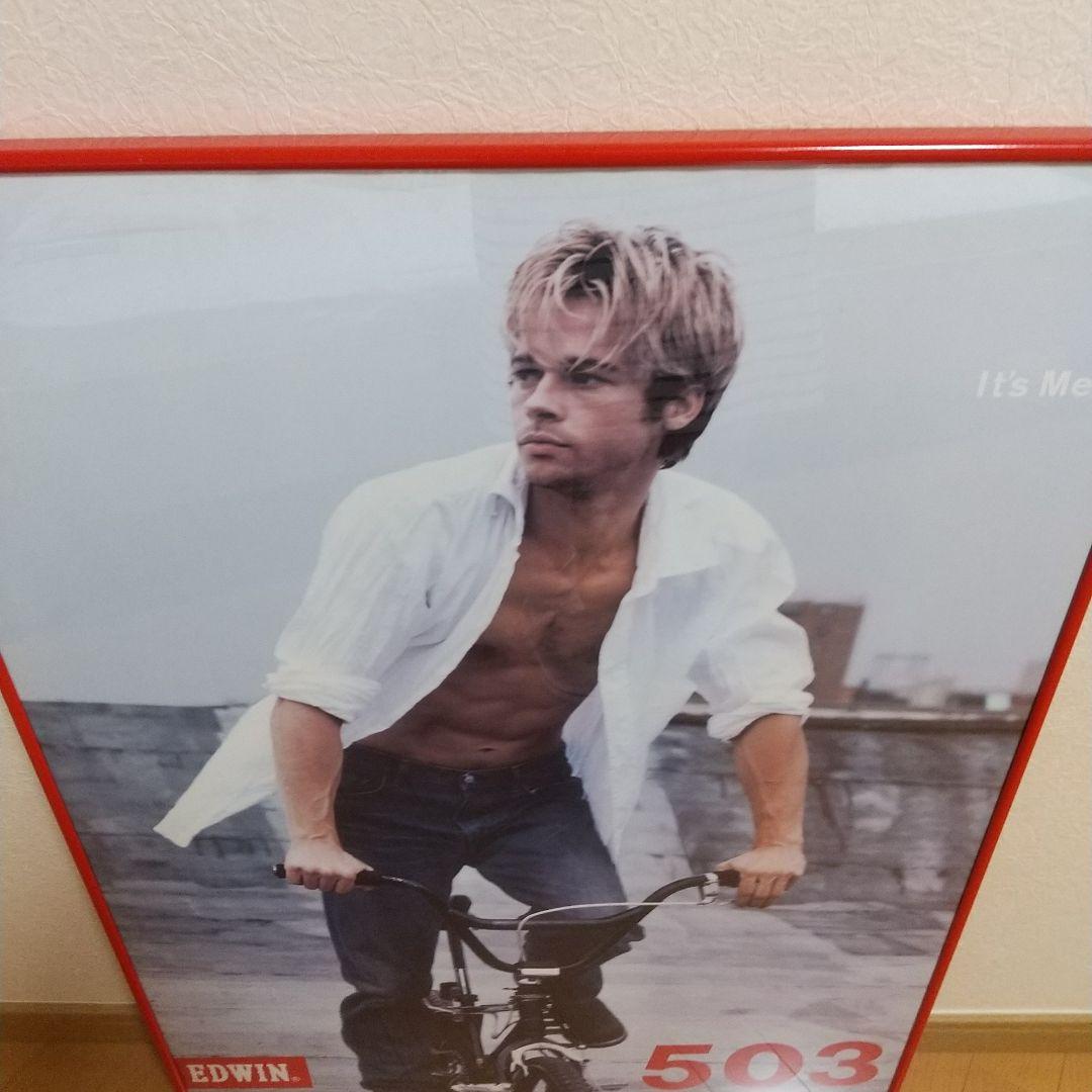 EDWIN 503 ブラッド・ピット 非売品ポスター額装済み - メルカリ