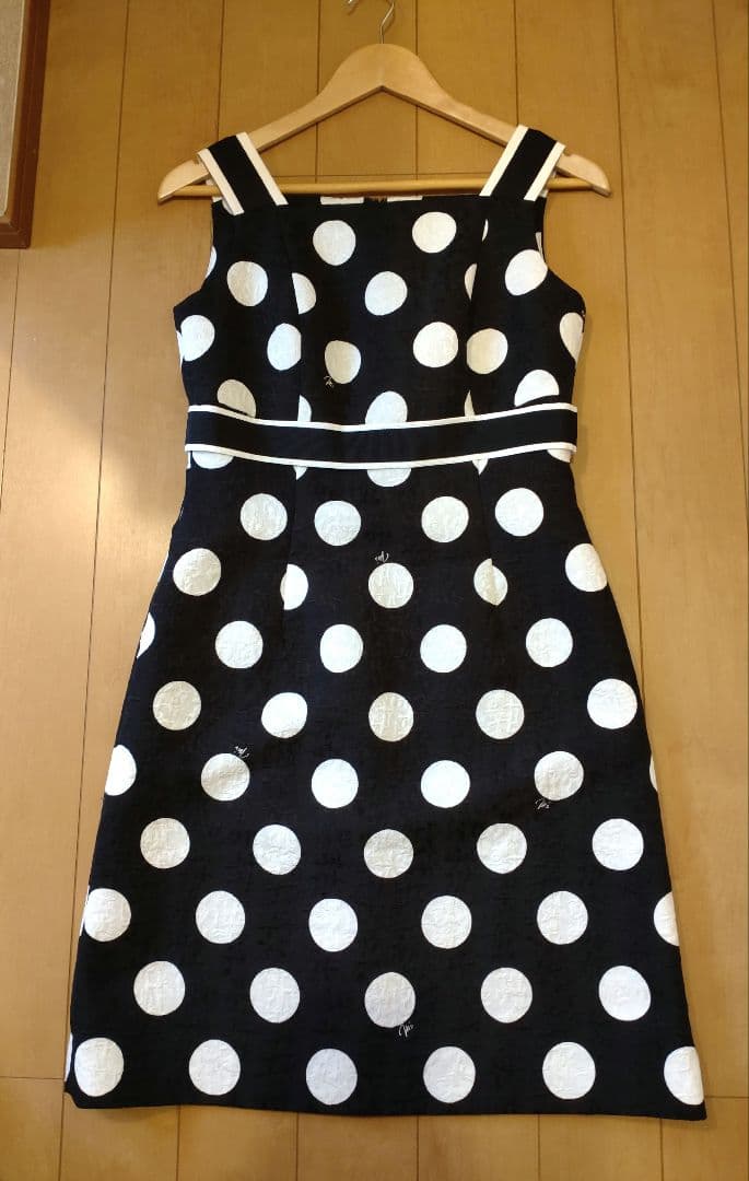 M'S GRACY エムズグレイシー ノースリーブ ドット 水玉ひざ丈