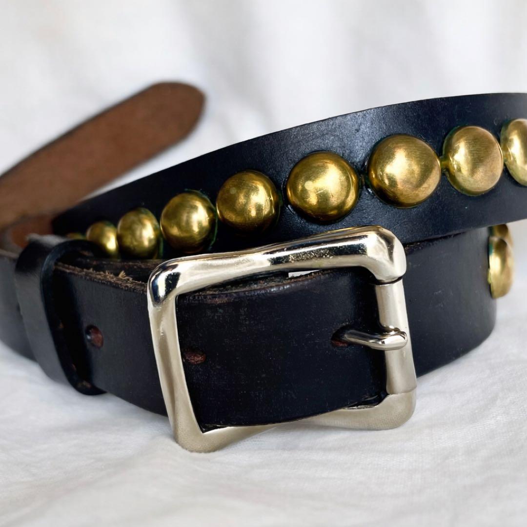 COMME des GARÇONS スタッズレザーベルト 黒 - メルカリ