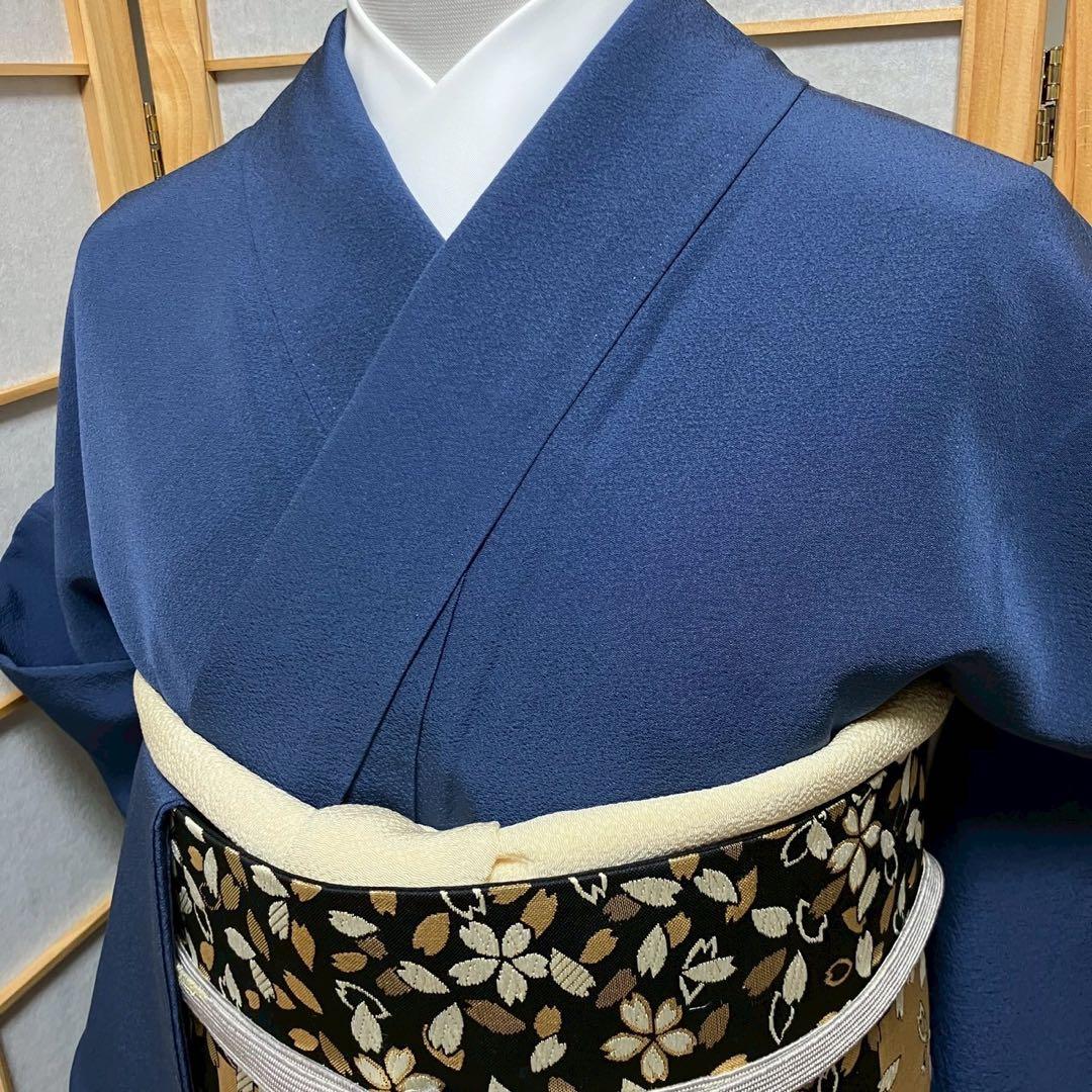 すーちゃん様［5815］色無地 美品 一つ紋 蔦 ガード加工済 正絹 着物