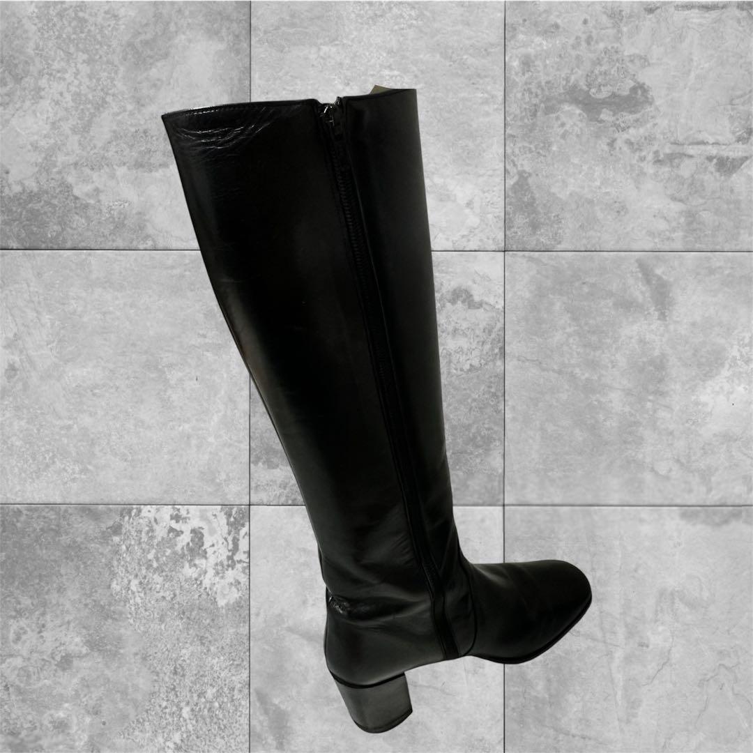 セール！美品　銀座かねまつ　高島屋　ブーツ　23.5cm 本革(上質レザー)