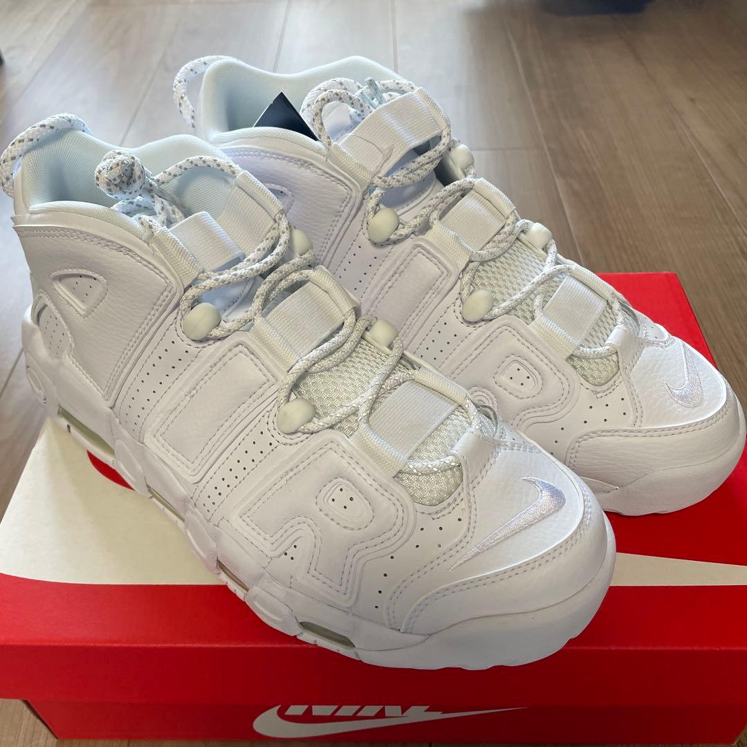 Nike Air More Uptempo Triple White 96 新品 Nike Air More Uptempo Triple White - UK 8.5 – Rokit