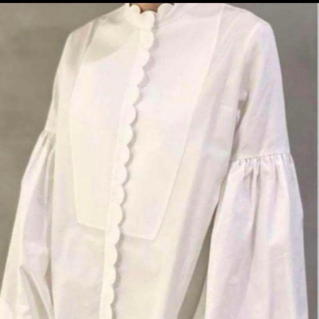 ケイナリタ　スカラップブラウス　38 ロングスリーブスカラップブラウス [C7286] - レディースファッション