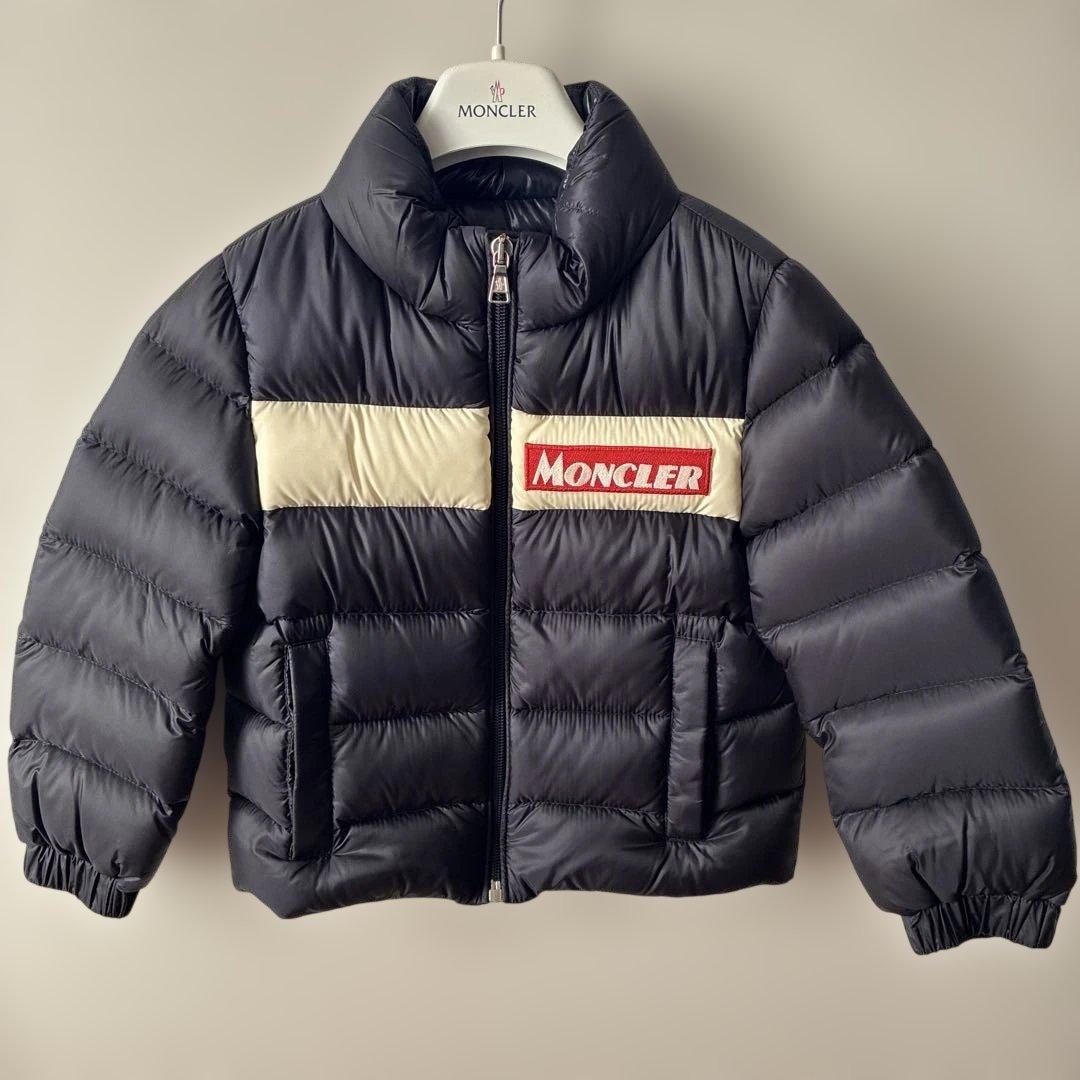 美品】MONCLERモンクレール キッズダウンジャケット ネイビー TG 4A