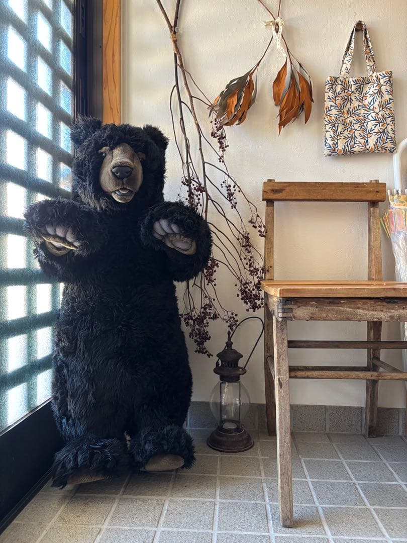 希少 HANSA 大型 黒クマ ぬいぐるみ リアルアニマル - メルカリ