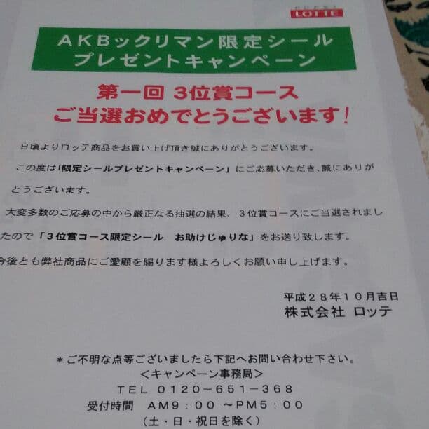 AKBックリマン　お助けじゅりな　限定ホロ