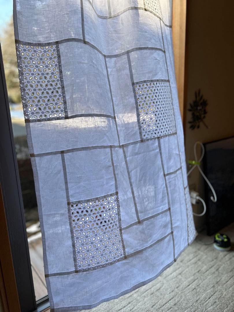 ベルギーリネンと花刺繍」ポジャギ